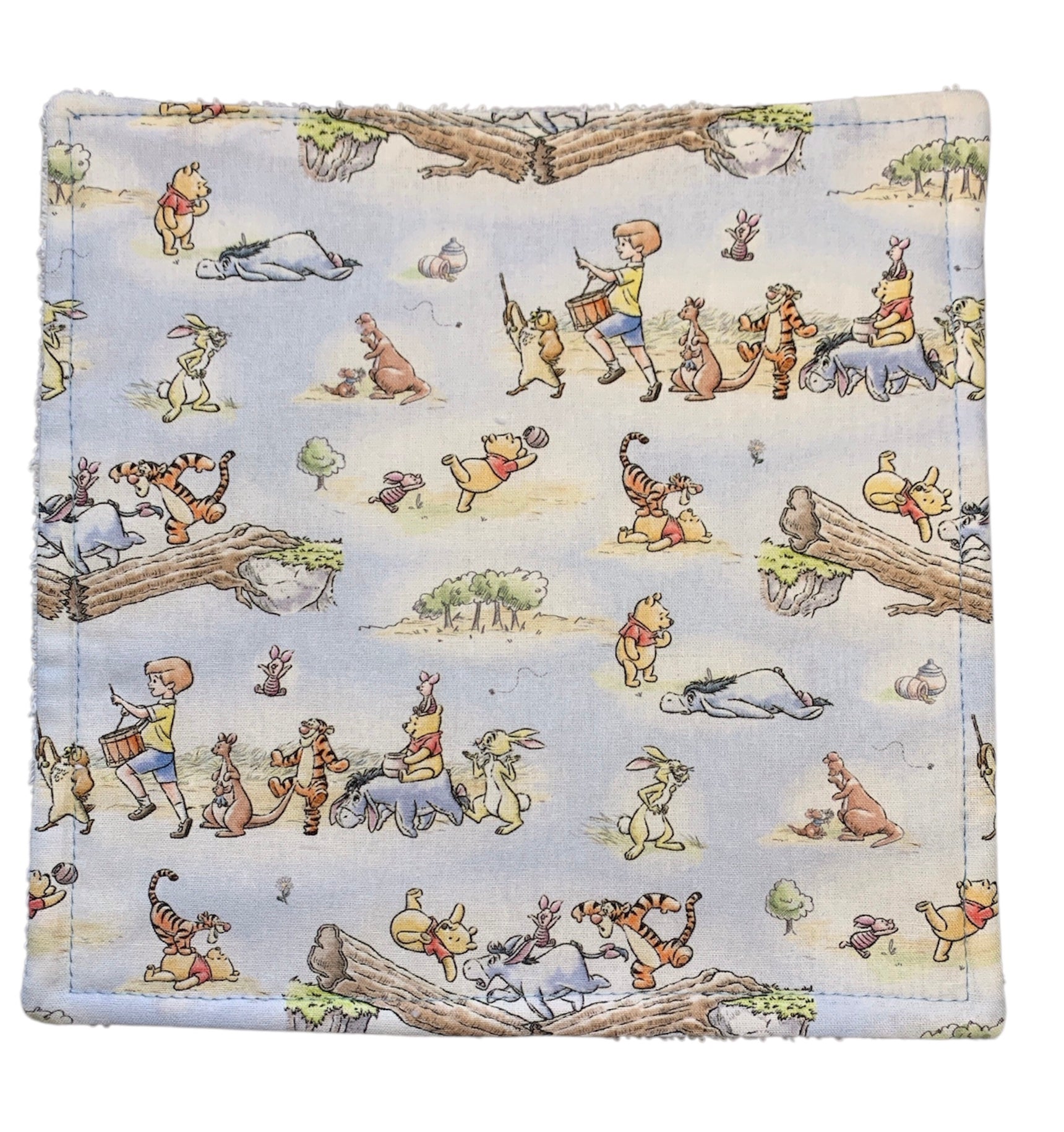 Character Print Wash Cloth - Soft White Towelling