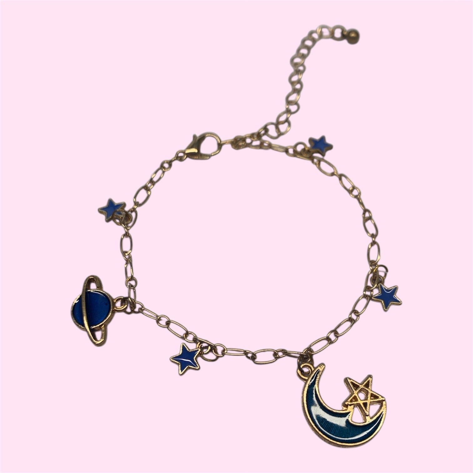 Gold Metal Charm Bracelet