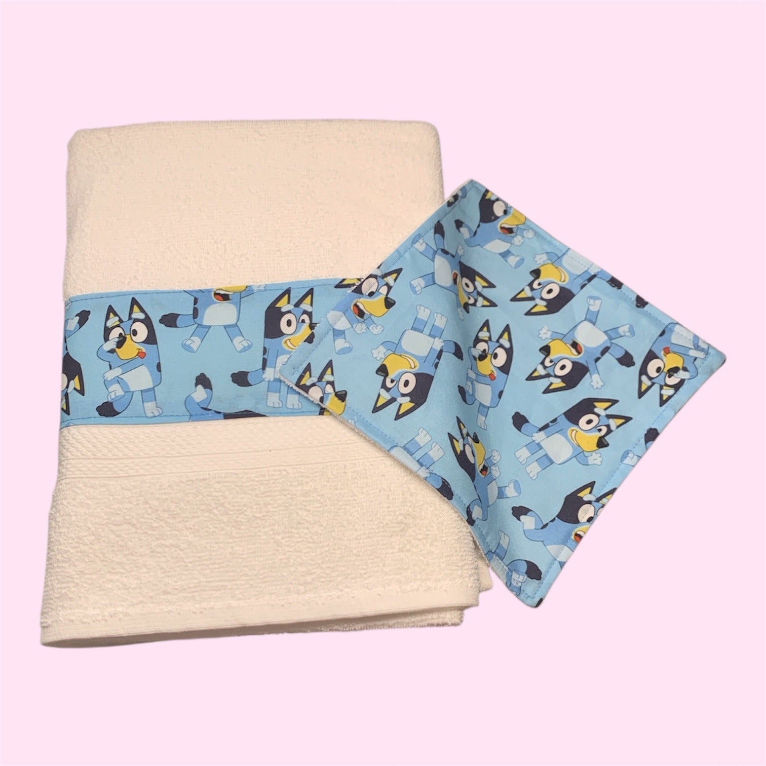 Bath Towel & Wash Cloth Set - Fun Character Print