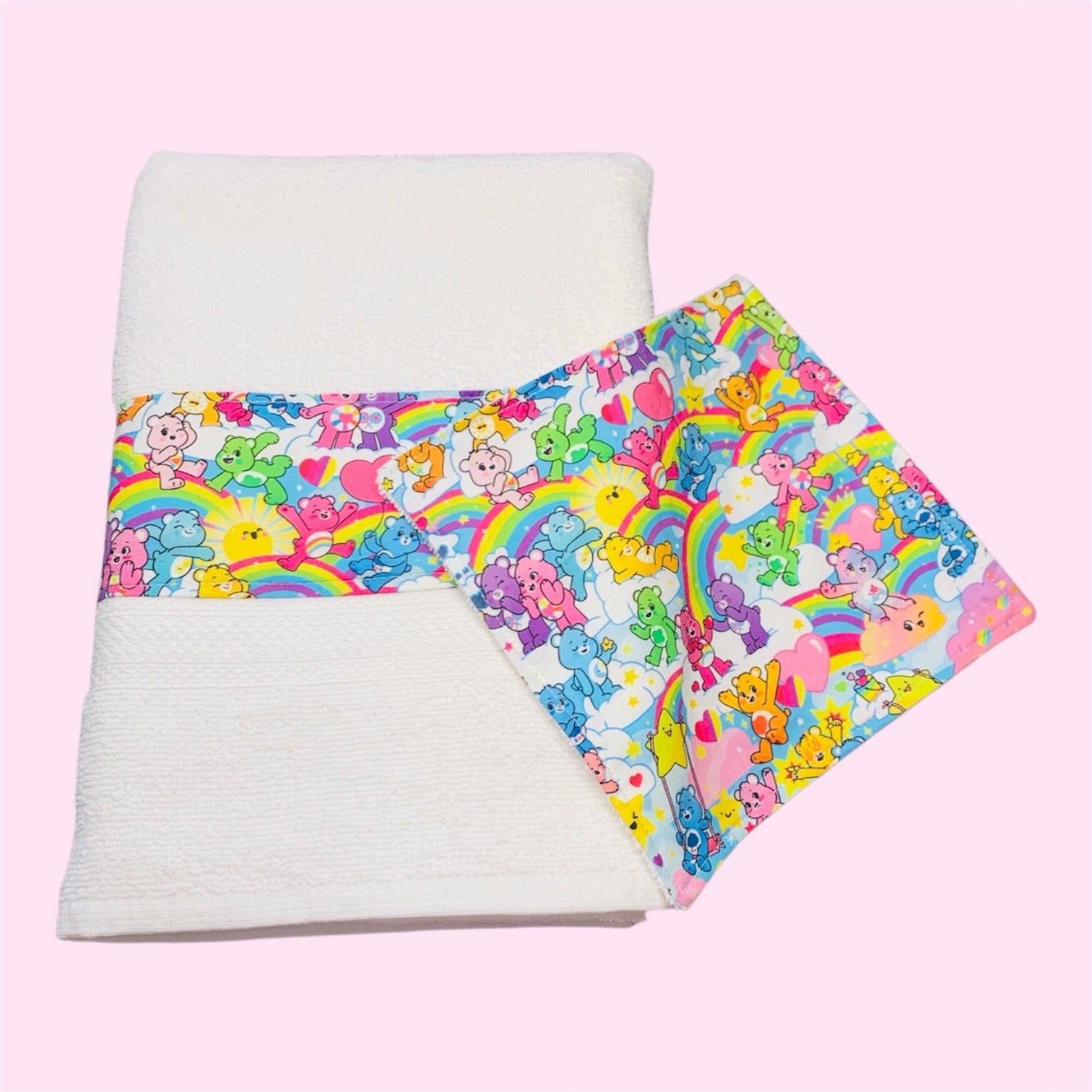 Bath Towel & Wash Cloth Set - Fun Character Print