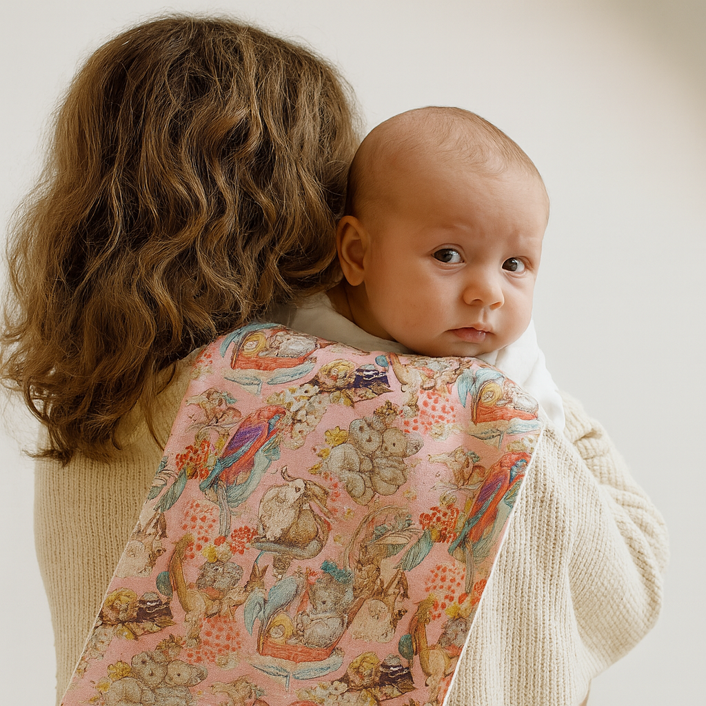 Baby Burp Cloth Handmade Newborn Gift Baby Shower Gift