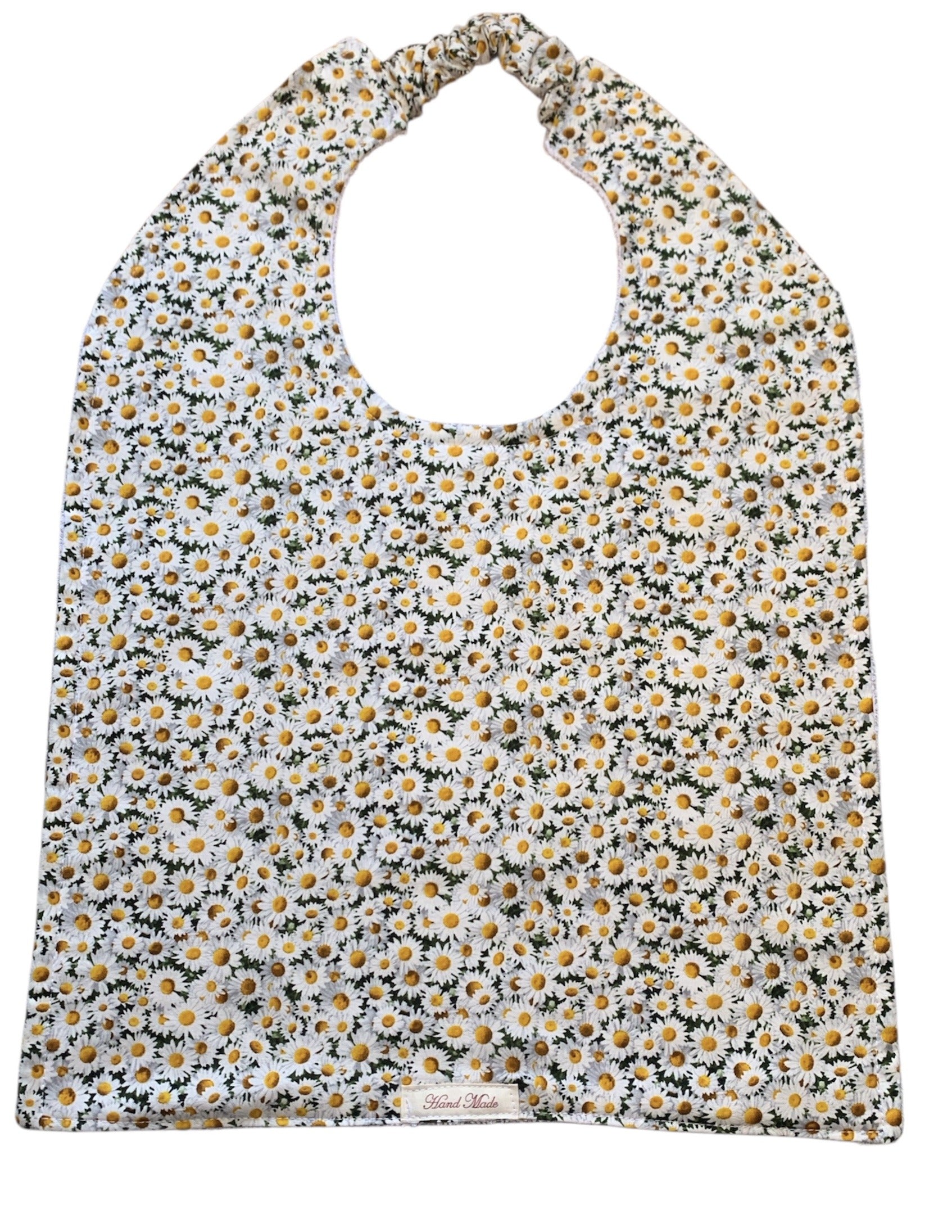 Handmade Adult Bib – Fun Prints, Cotton Front & Toweling Back, Elastic Neckband