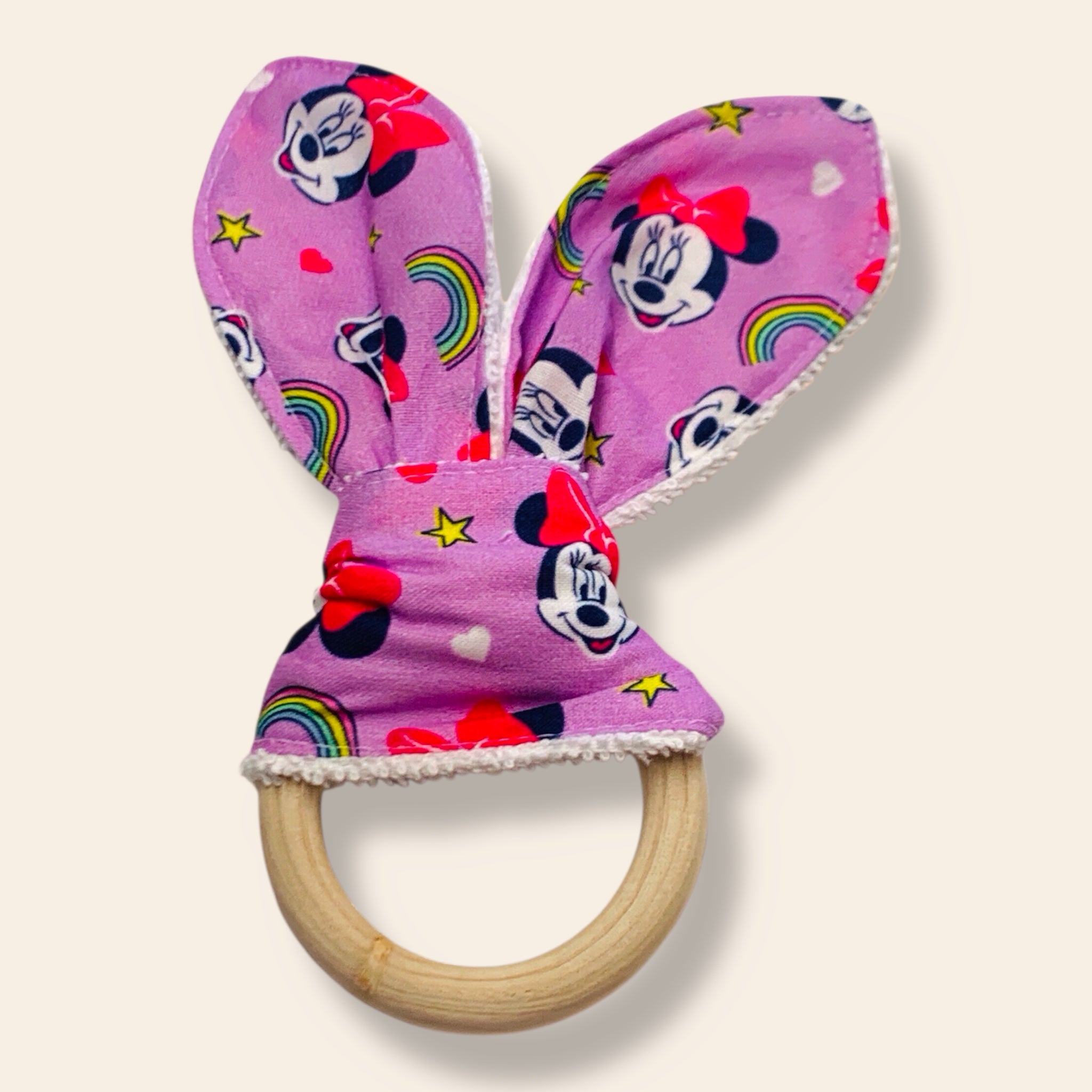 Wooden Bunny Ears Teething Ring