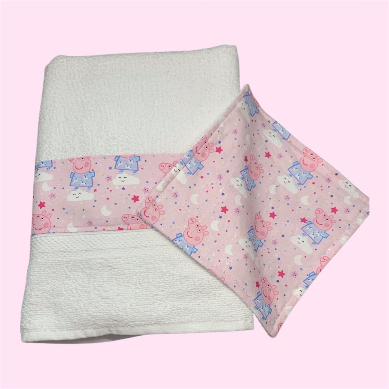 Bath Towel & Wash Cloth Set - Fun Character Print