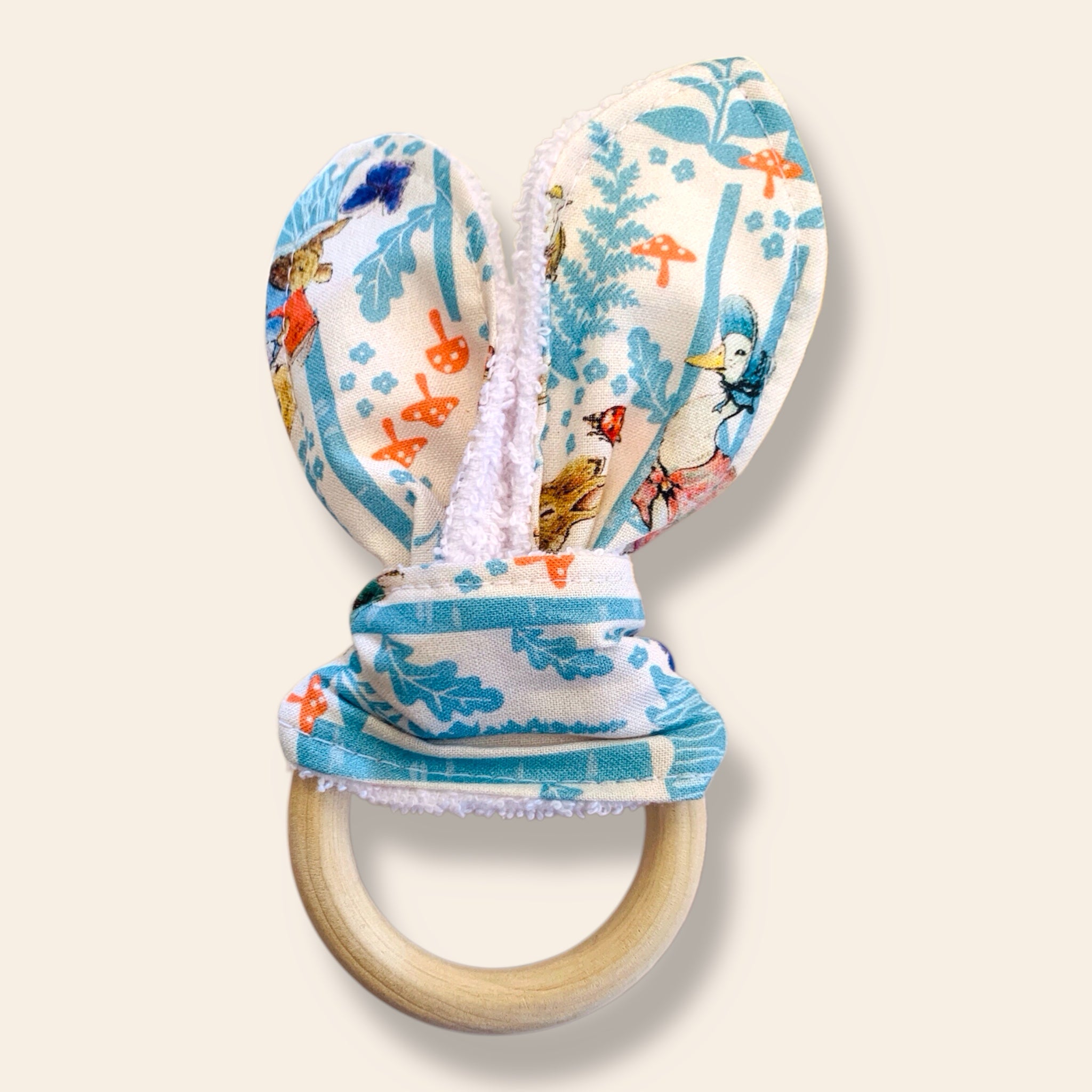 Wooden Bunny Ears Teething Ring