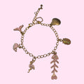 Gold Metal Charm Bracelet