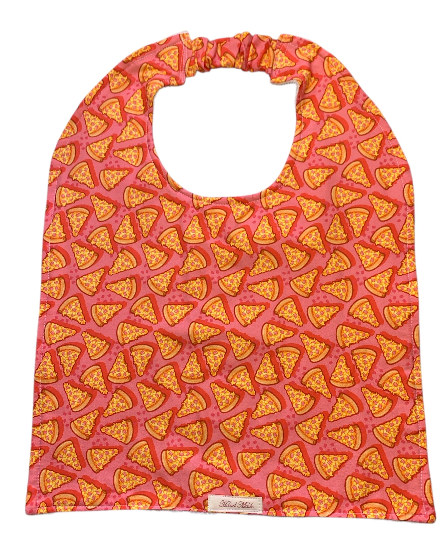 Handmade Adult Bib – Fun Prints, Cotton Front & Toweling Back, Elastic Neckband