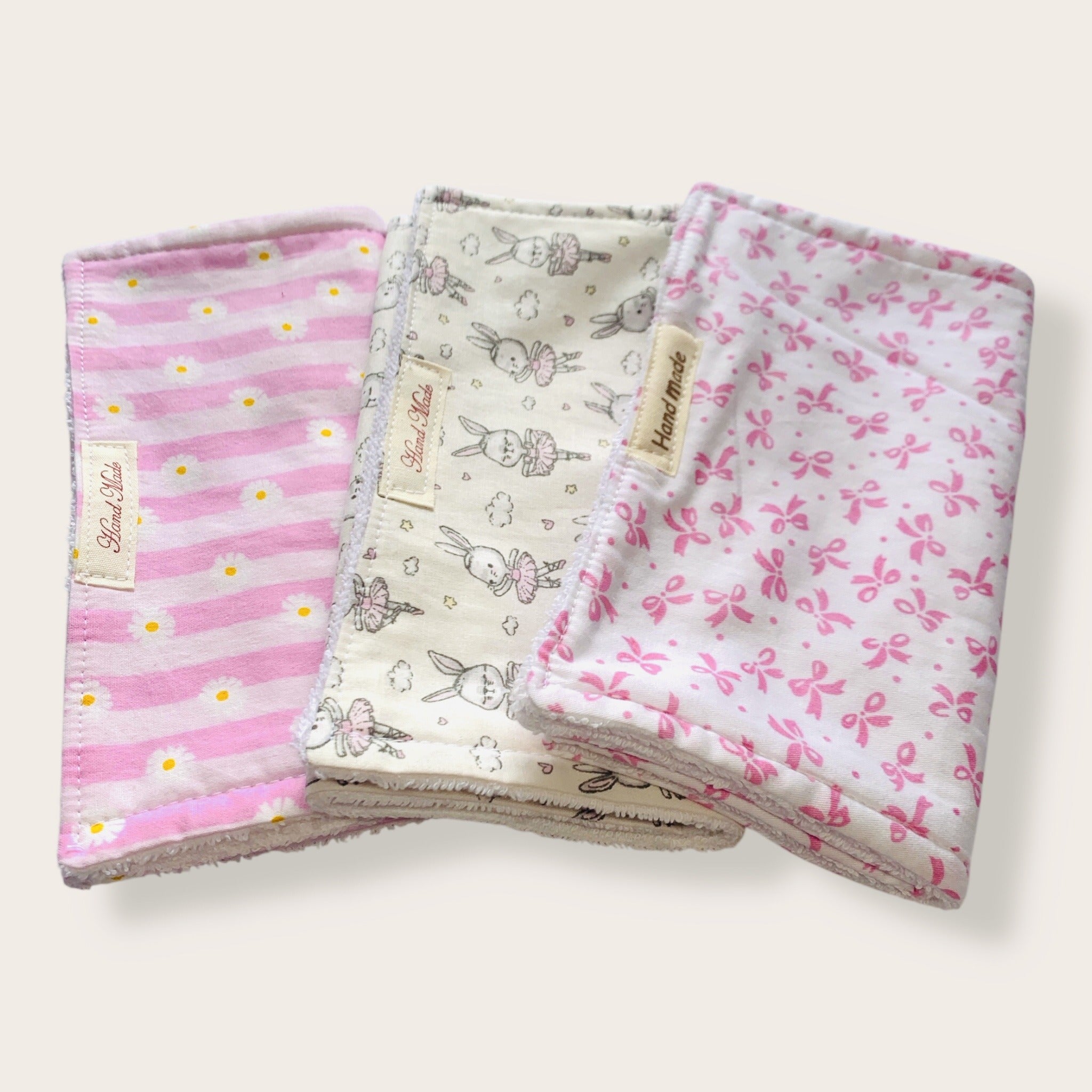 Set of 3 Baby Burp Cloths - Gift Set