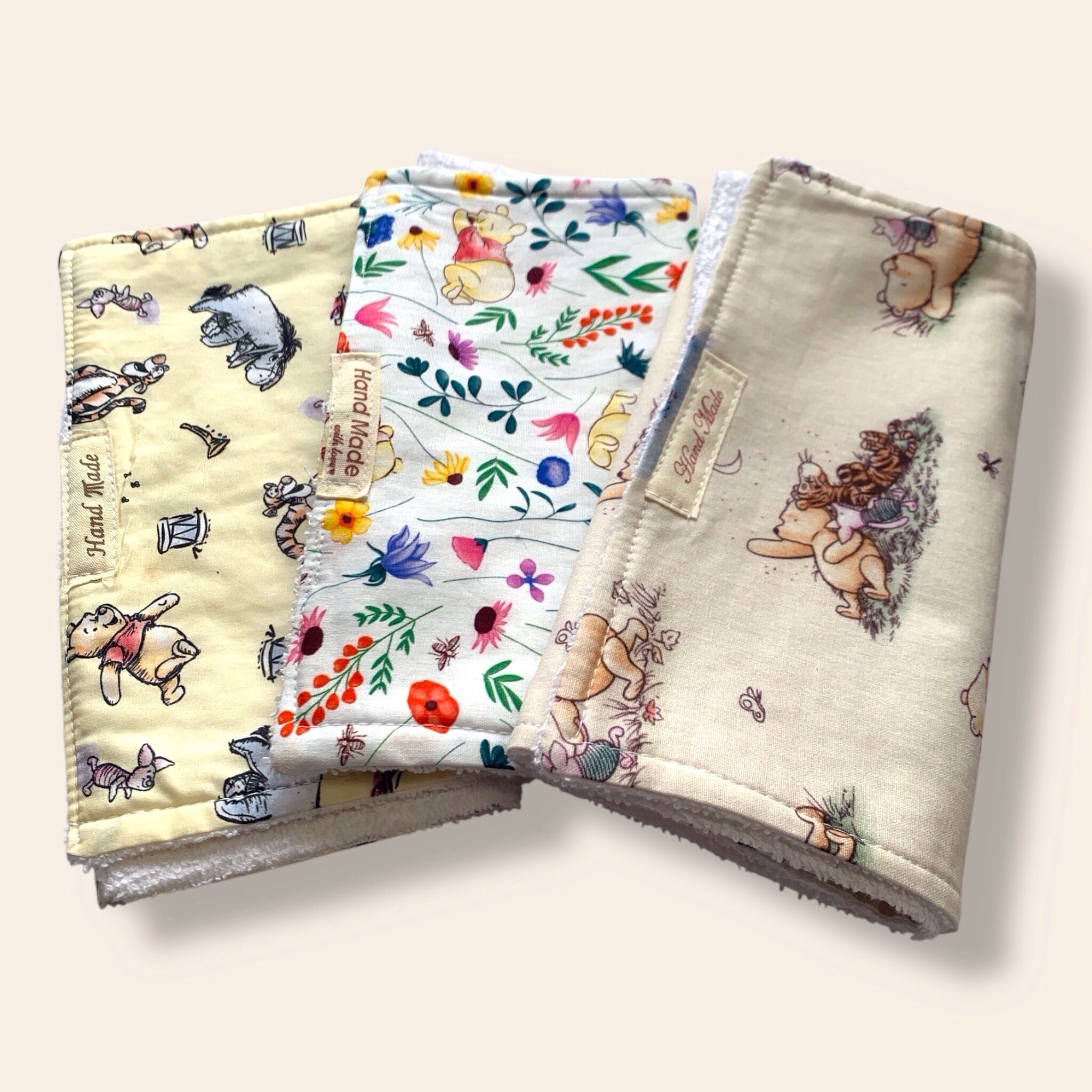 Set of 3 Baby Burp Cloths - Gift Set