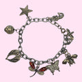 White Metal Charm Bracelet