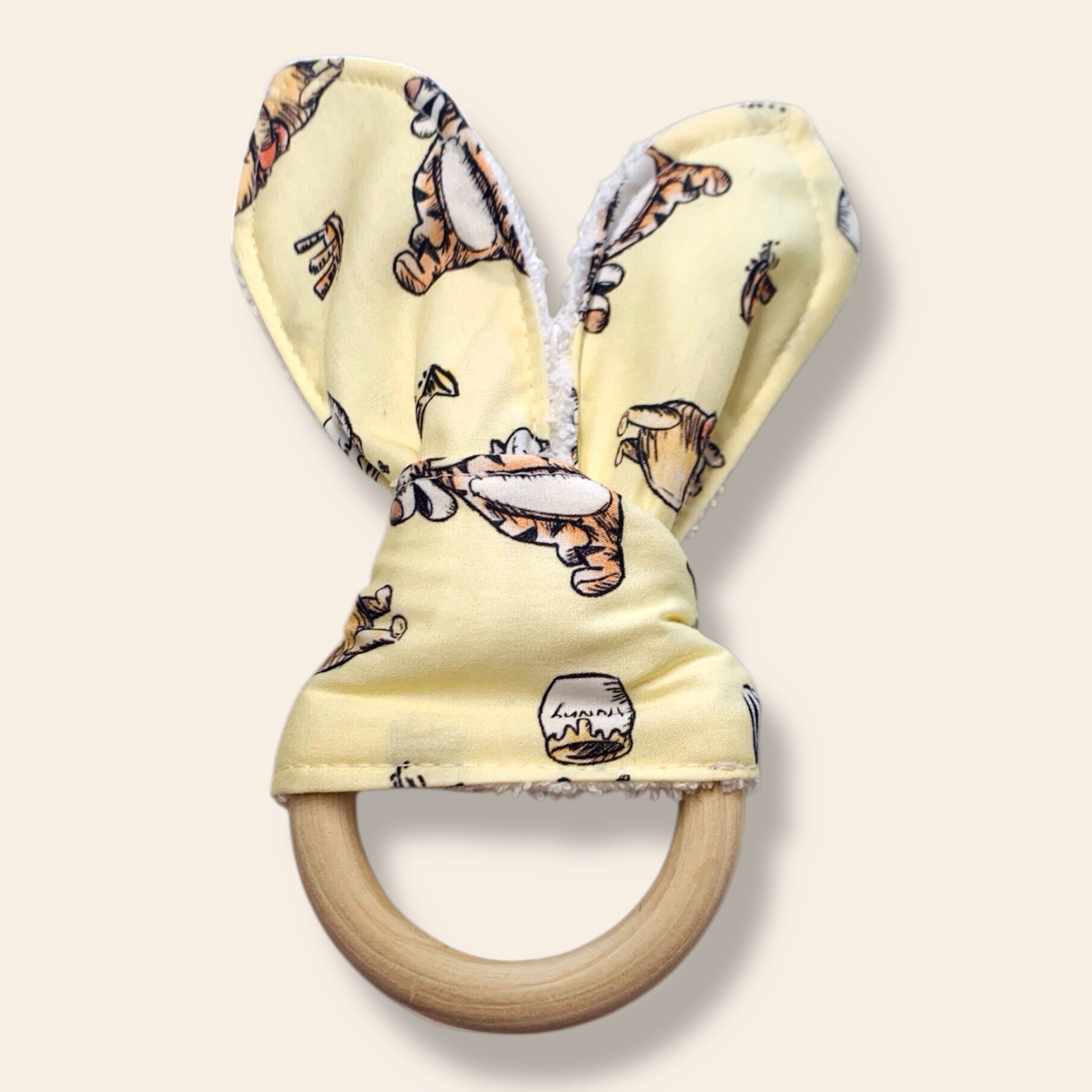 Wooden Bunny Ears Teething Ring